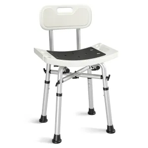 WAYES Shower Chair with Back - Narrow Shower Chair for Elderly and Disabled, Up to 500 Lbs, Heavy-Duty, Adjustable