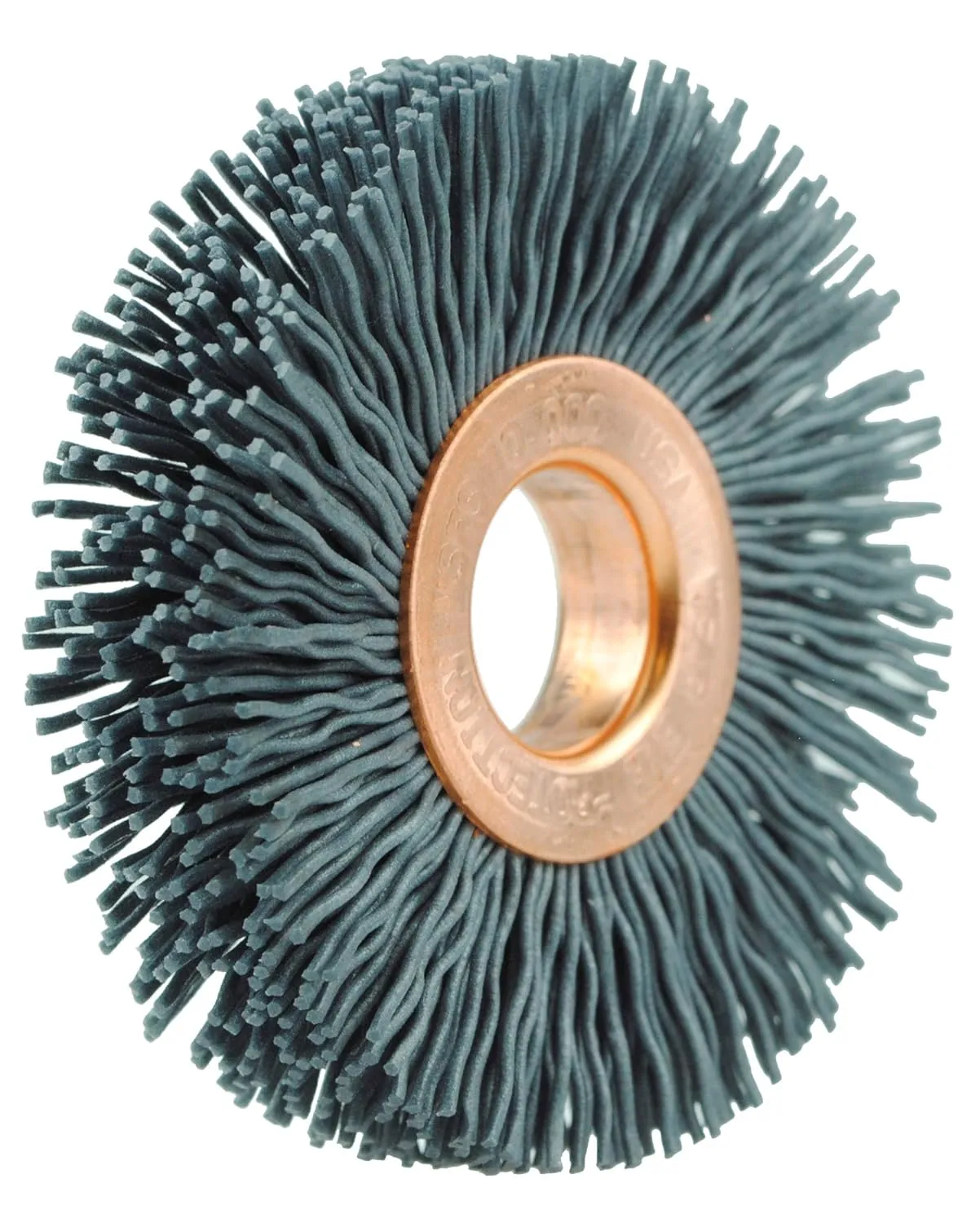 Weiler 17543 2" Nylox Wheel Brush, .022/320SC Crimped Fill, 1/2" Arbor Hole, Made in The USA (Pack of 10)