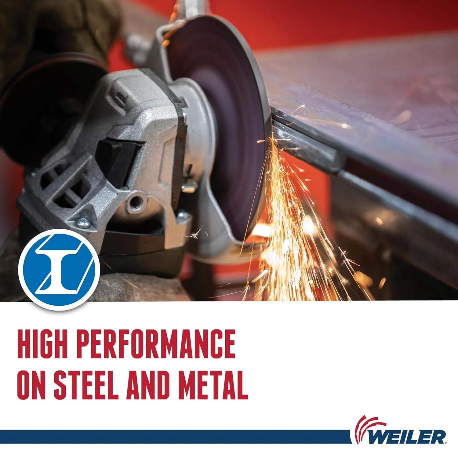 Weiler 57102 5" x 1/8" Tiger Type 27 Cut and Grind Combo Wheel, A30S, 5/8"-11 UNC Nut (Pack of 10)