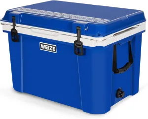 WEIZE Ultra-Light 55 Quart Hard Cooler Insulated Portable Ice Chest Box with Bottle Opener, Keeps Cold up to 7 Days for Beach, Drink, Beverage, Camping, Picnic, Fishing, Boat, Barbecue