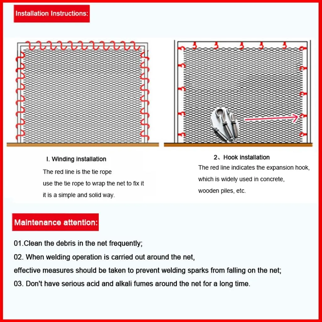 White Tennis Court Fence Fencing Climbing Nets Climbing Nets Playground Children's Rope Nets Outdoor Climbing Racks Cargo Heavy Duty Wall Safety Netting Swing Frame Climbing