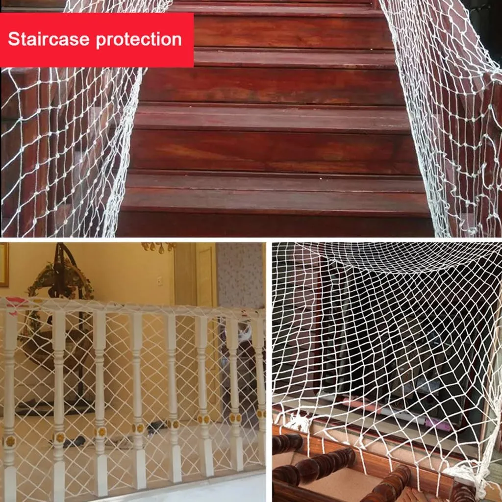 White Tennis Court Fence Fencing Climbing Nets Climbing Nets Playground Children's Rope Nets Outdoor Climbing Racks Cargo Heavy Duty Wall Safety Netting Swing Frame Climbing