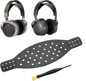 Wide Lambskin Headband Strap Compatible with Audeze Maxwell Gaming Headset & MM-100 Professional Headphone, Premium Double-Sided Leather Handcrafted, Durable, Comfortable & Cooler