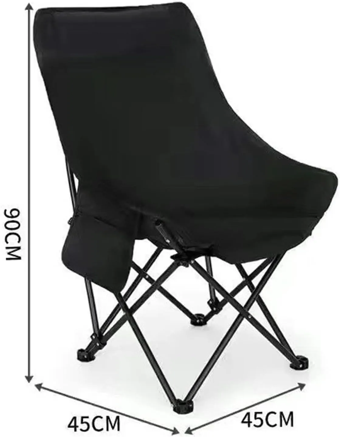 Widened High Back Chair Outdoor Folding Camping Multifunctional Home Portable Fishing Stool