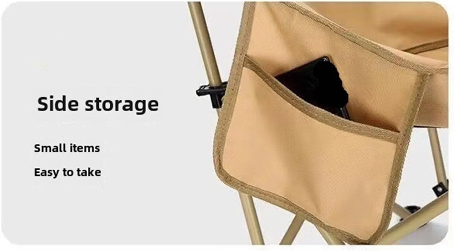 Widened High Back Chair Outdoor Folding Camping Multifunctional Home Portable Fishing Stool