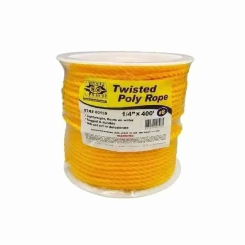 Willapa Marine 1/4"x400' Twisted Poly Rope