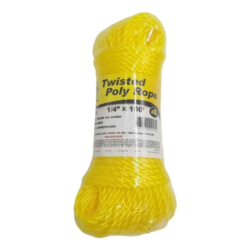 Willapa Marine Twisted Poly Rope - Yellow