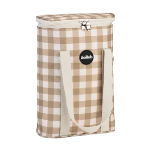 Wine Cooler Bag Olive Check