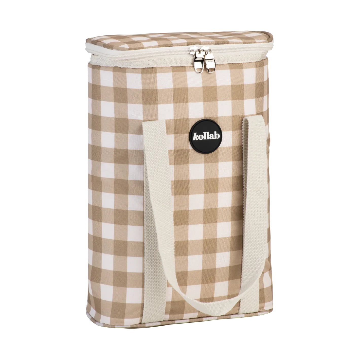 Wine Cooler Bag Olive Check