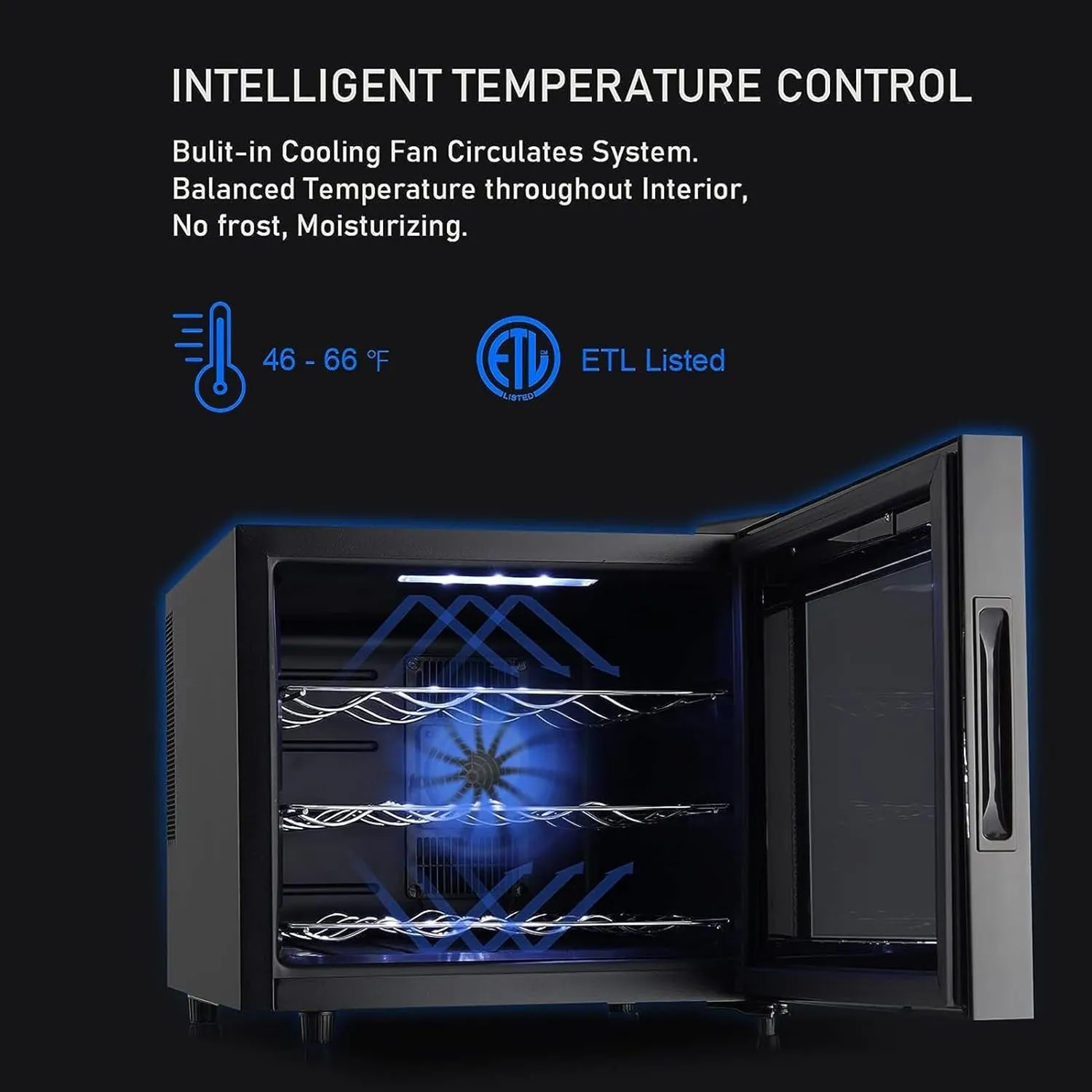 Wine Cooler Refrigerator, Upgrade 12 Bottle Wine Fridge Small Dual Chip, Countertop Wine Cooler Temperature Control, 46-66°F, Mini Freestanding Wine Cellar for Home, Office, Bar