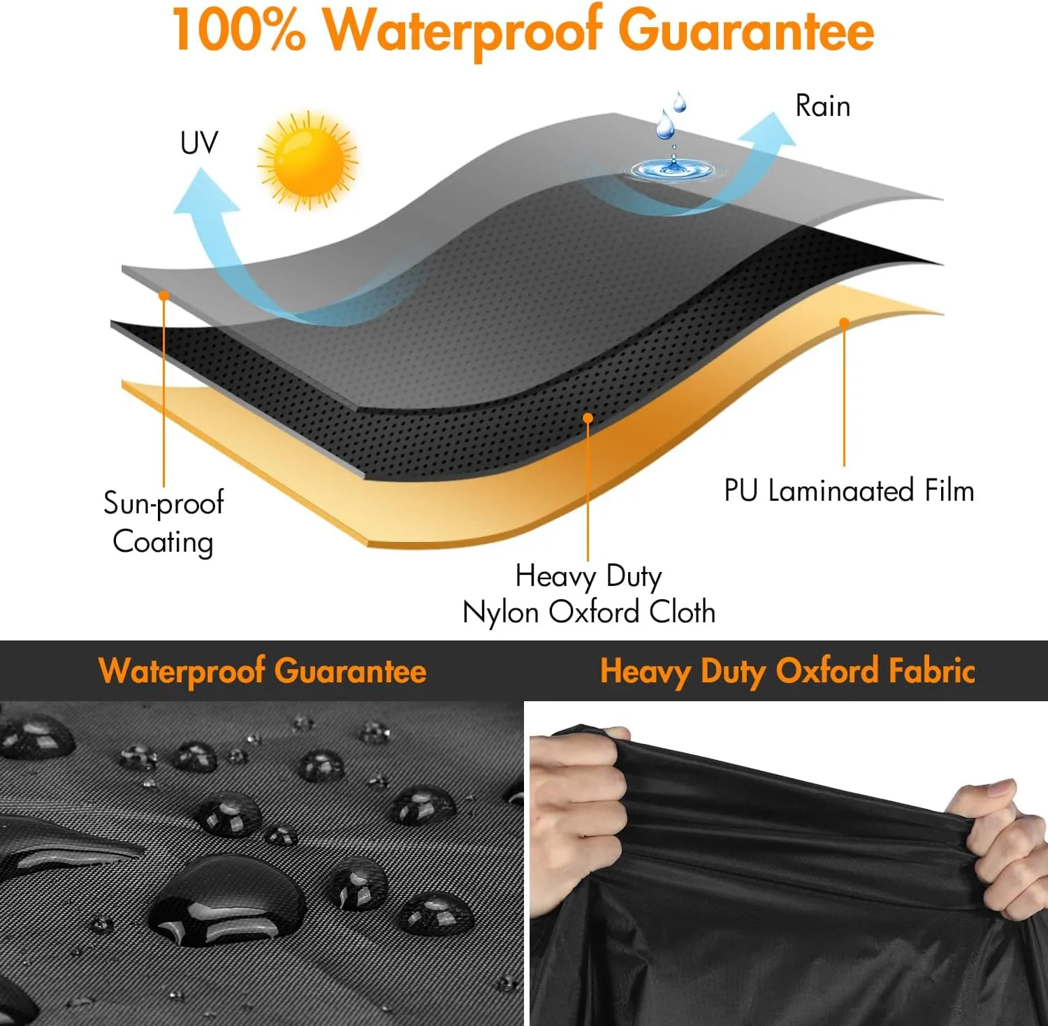 WLEAFJ Outdoor Chair Covers Waterproof, Black Lawn Patio Furniture Covers, Heavy Duty Wicker Garden Sofa Chair Cover, 2 Pack - 30" W x 37" D x 31" H