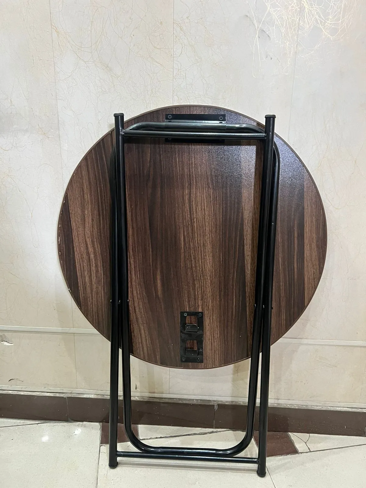 Wooden Folding Dining Table With Metal Legs Study Table