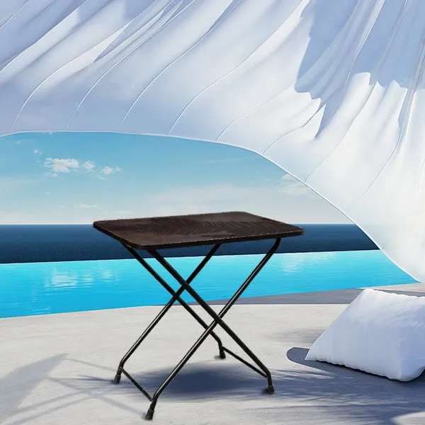 Wooden Folding Dining Table With Metal Legs Study Table