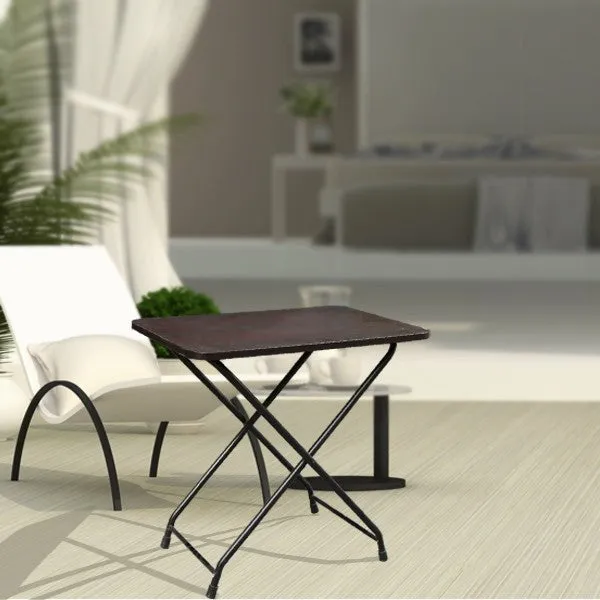 Wooden Folding Dining Table With Metal Legs Study Table