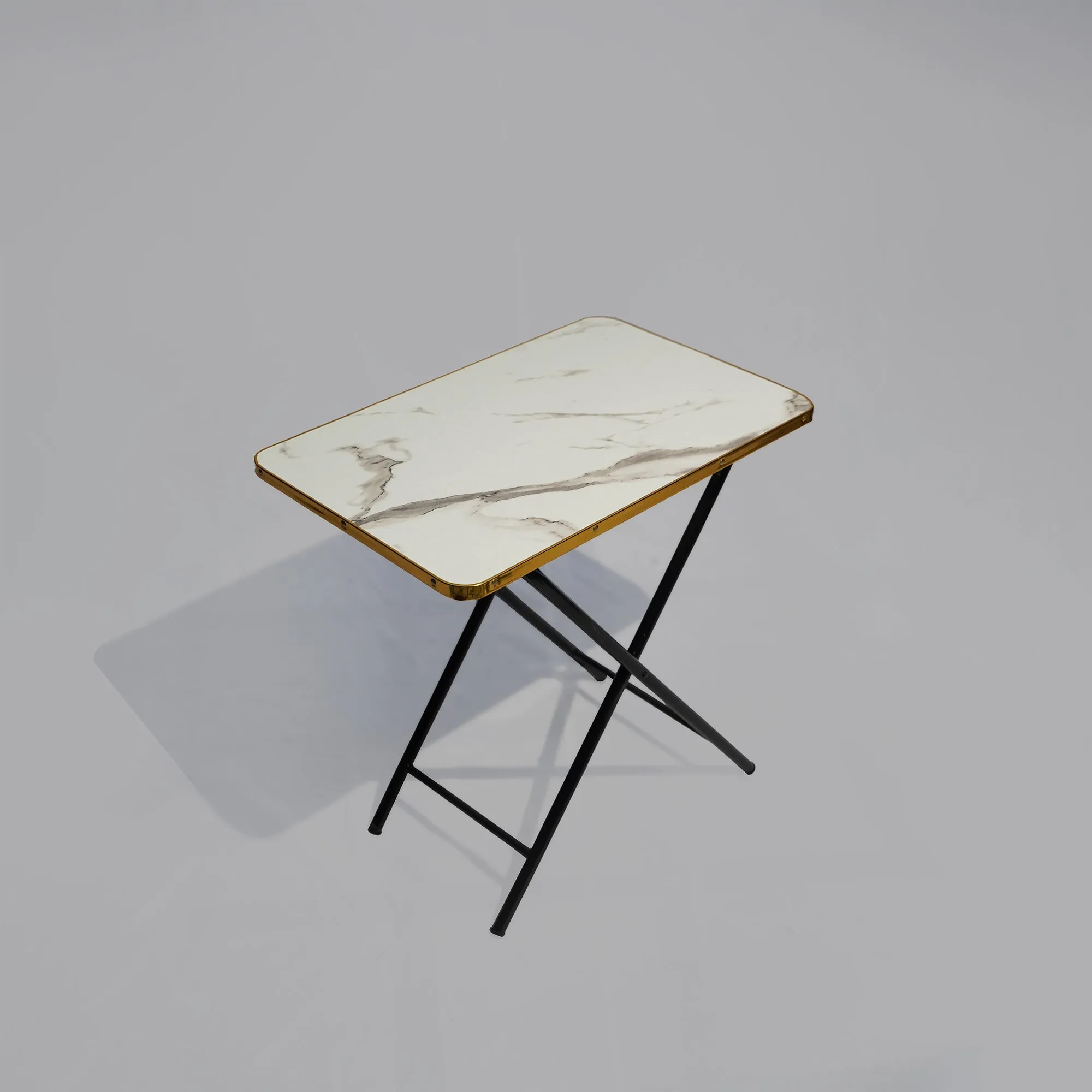 Wooden Folding Dining Table With Metal Legs Study Table