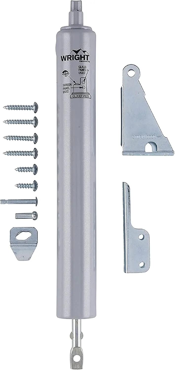 Wright Products V820 Pneumatic Closer, MEDIUM, Aluminum
