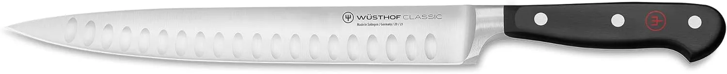 WÜSTHOF Classic 9" Hollow Edge Carving Knife, Black