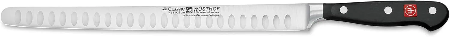 Wusthof Classic Ham Slicer, Hollow Edge, One Size, Black, Stainless Steel