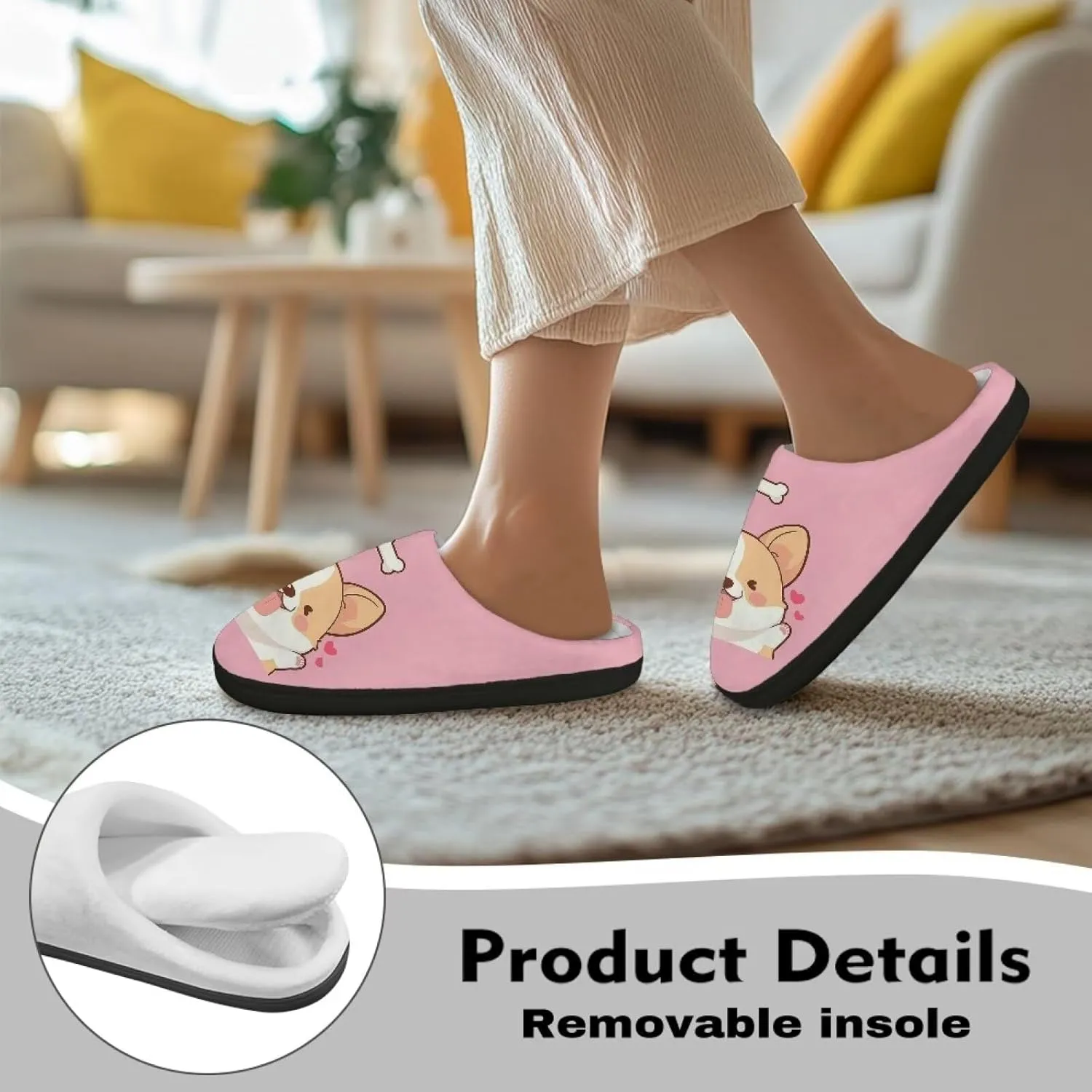 Xpyiqun House Shoes Soft Plush Fuzzy Warm Slippers Winter Home Slippers for Men Women Size 4-12