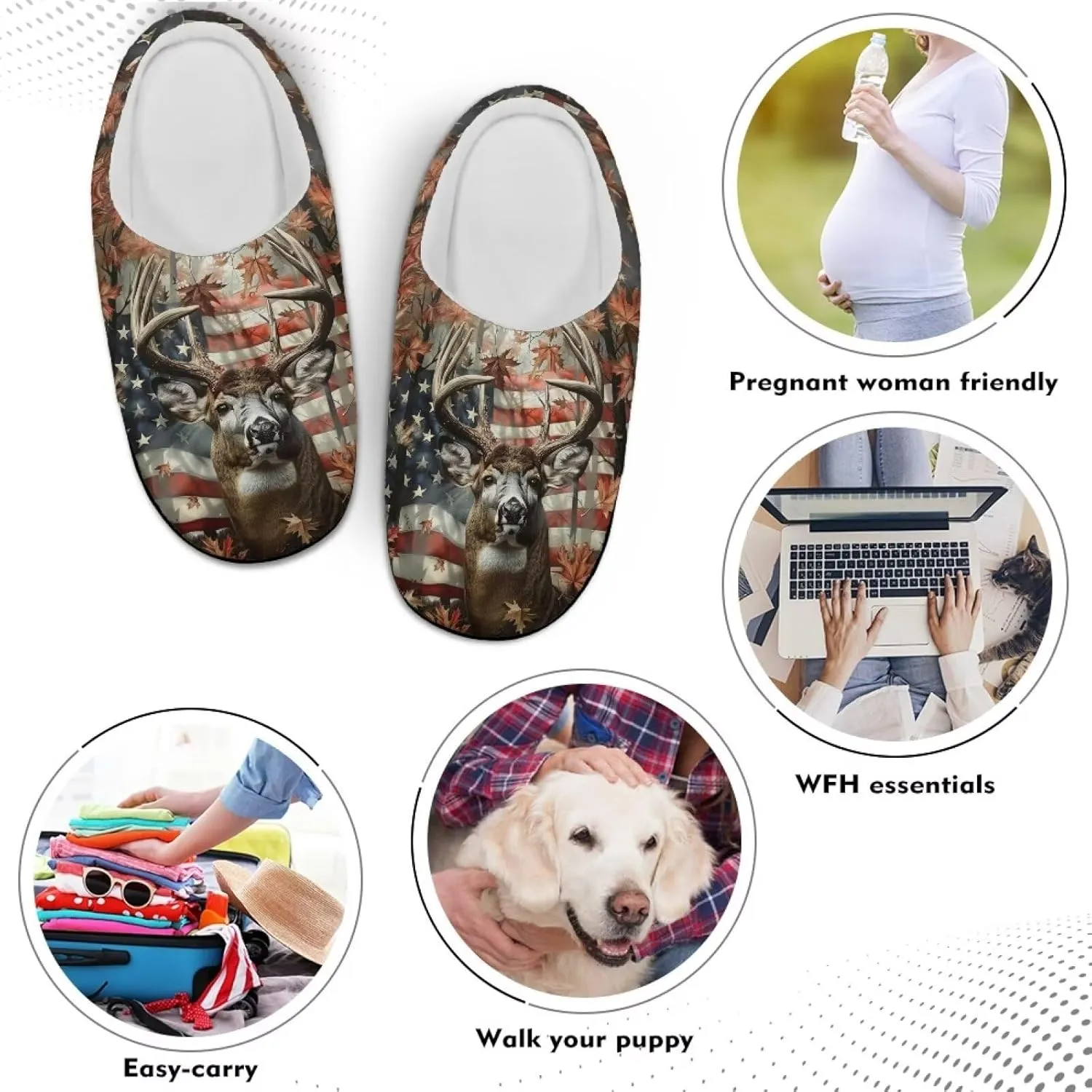 Xpyiqun House Shoes Soft Plush Fuzzy Warm Slippers Winter Home Slippers for Men Women Size 4-12
