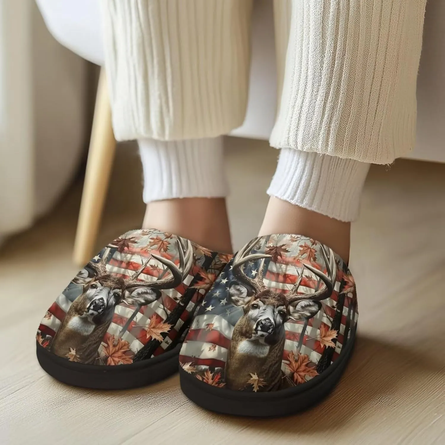 Xpyiqun House Shoes Soft Plush Fuzzy Warm Slippers Winter Home Slippers for Men Women Size 4-12
