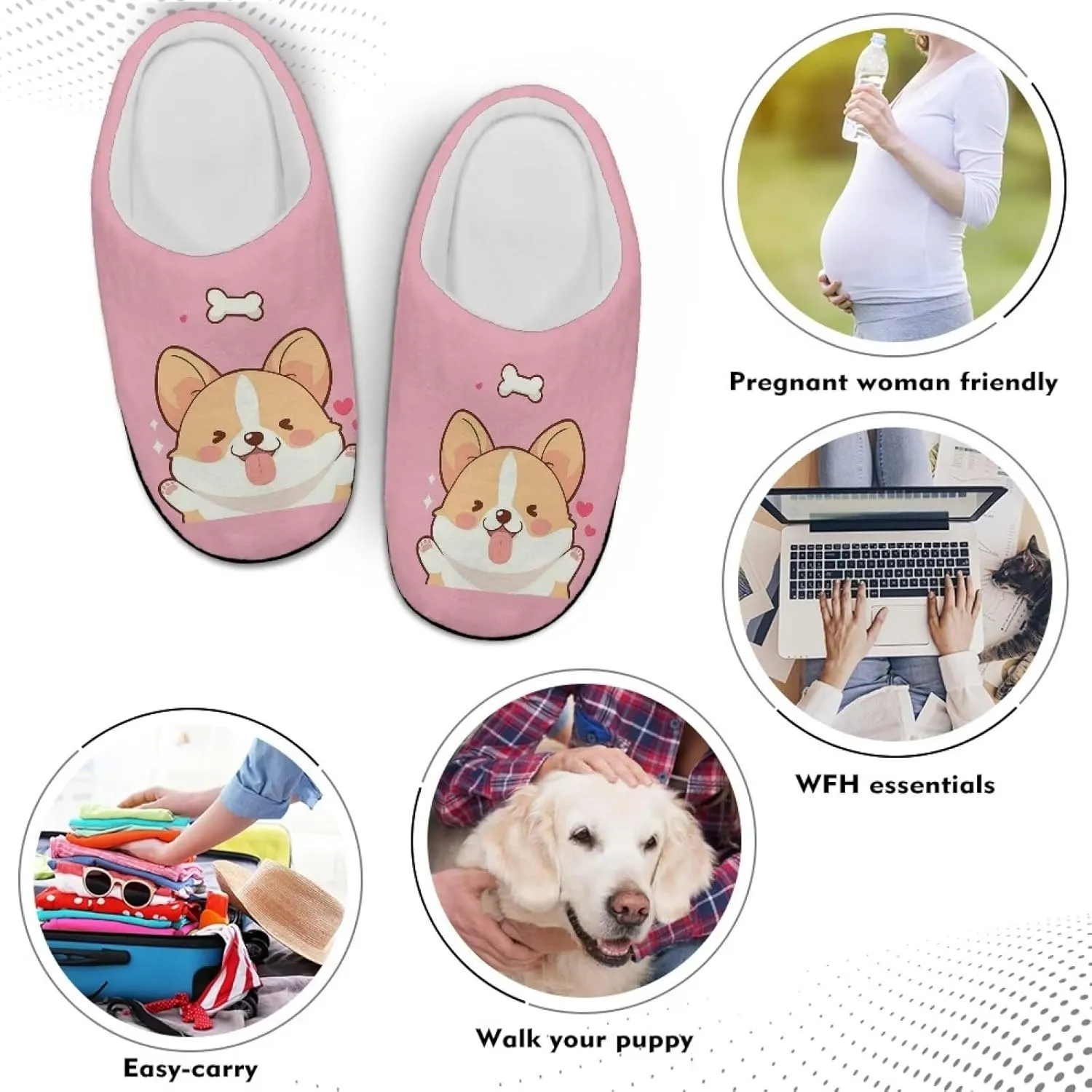 Xpyiqun House Shoes Soft Plush Fuzzy Warm Slippers Winter Home Slippers for Men Women Size 4-12