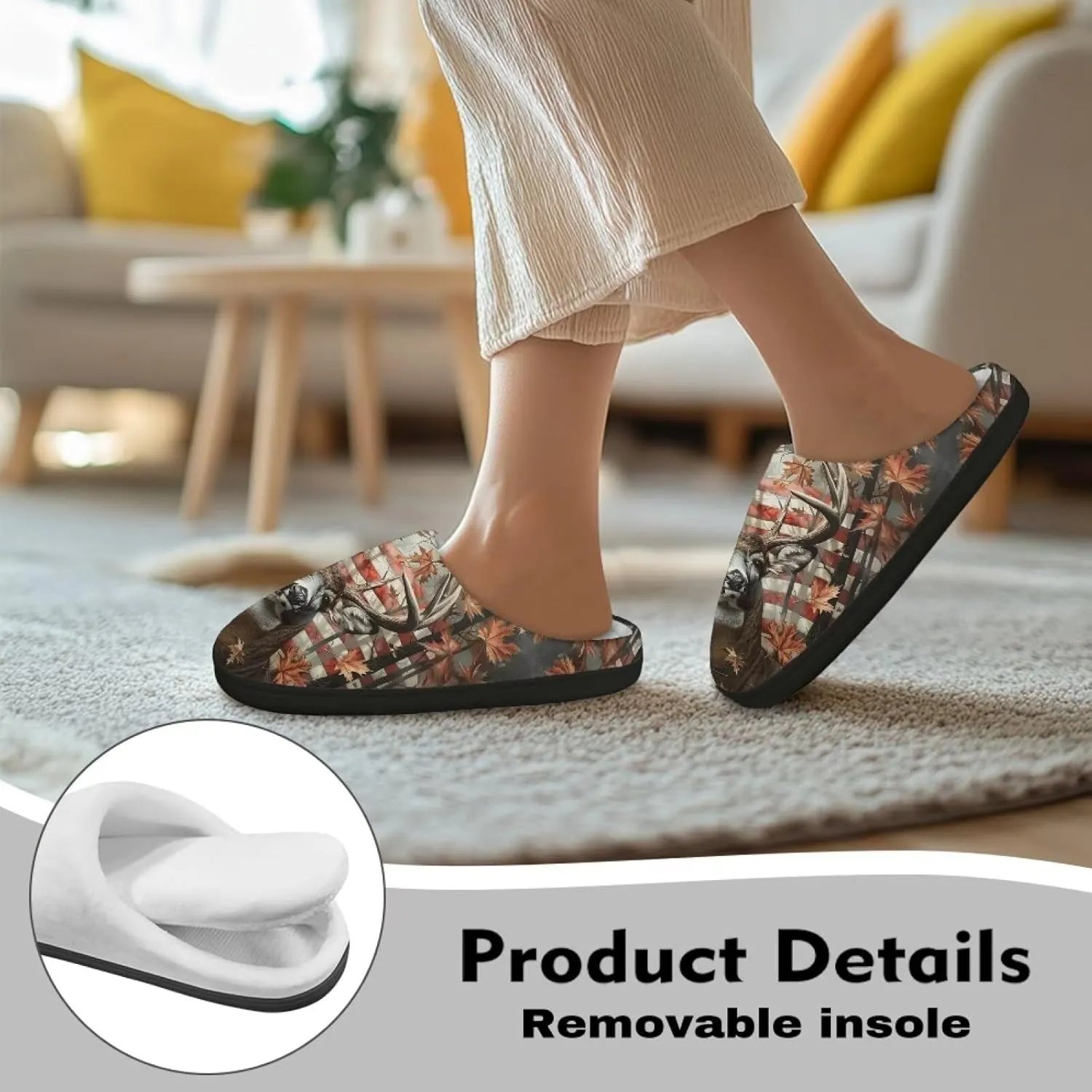 Xpyiqun House Shoes Soft Plush Fuzzy Warm Slippers Winter Home Slippers for Men Women Size 4-12