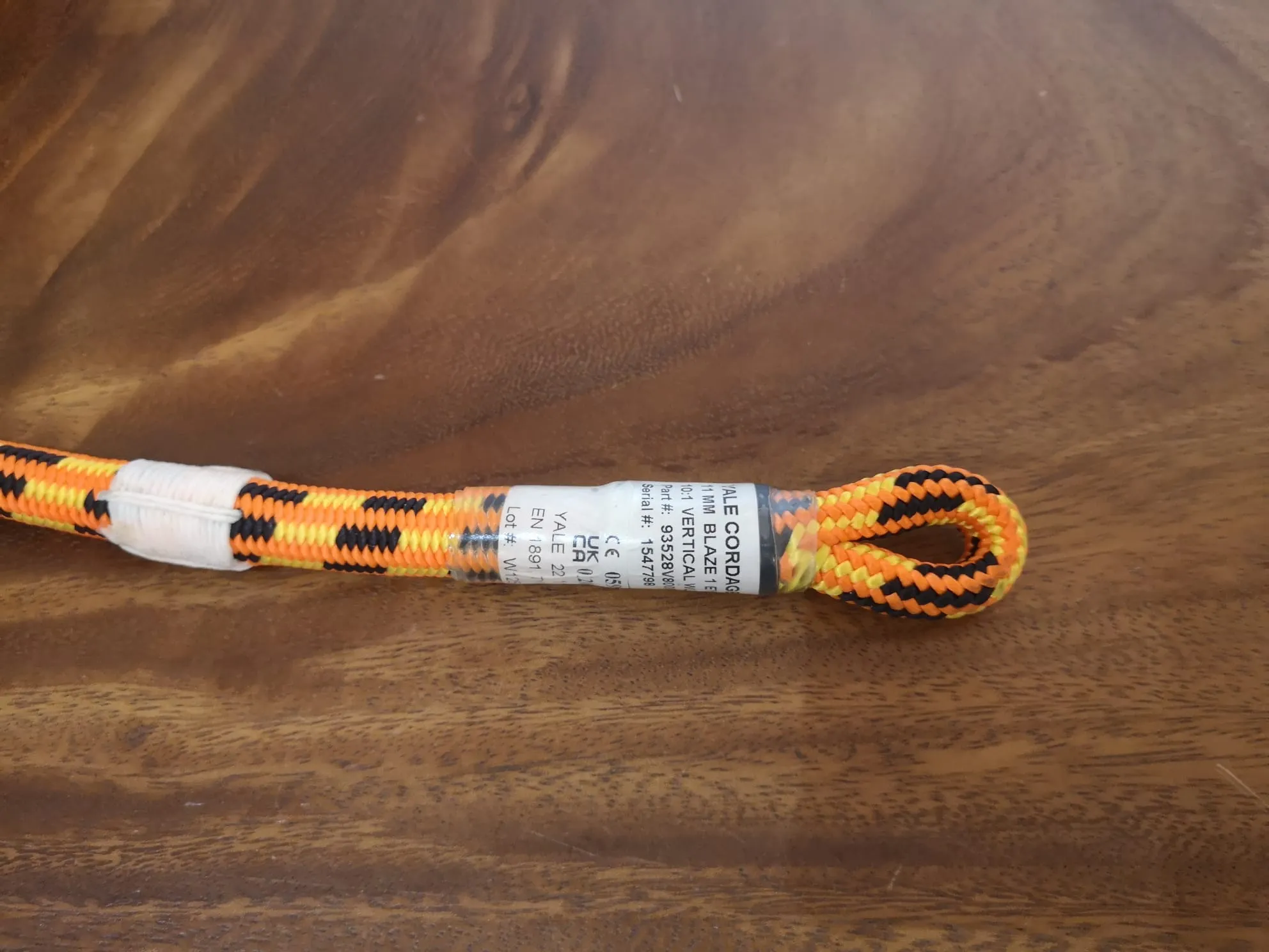 Yale Blaze Climbing Rope w/1 splicing eye 11mm, 60m (200ft)