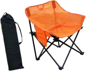 Yiju Folding Chair Camping Chair Heavy Duty Folded with Carrying Bag for Adults for Park Patio Sporting Events Fishing Backyard, Orange