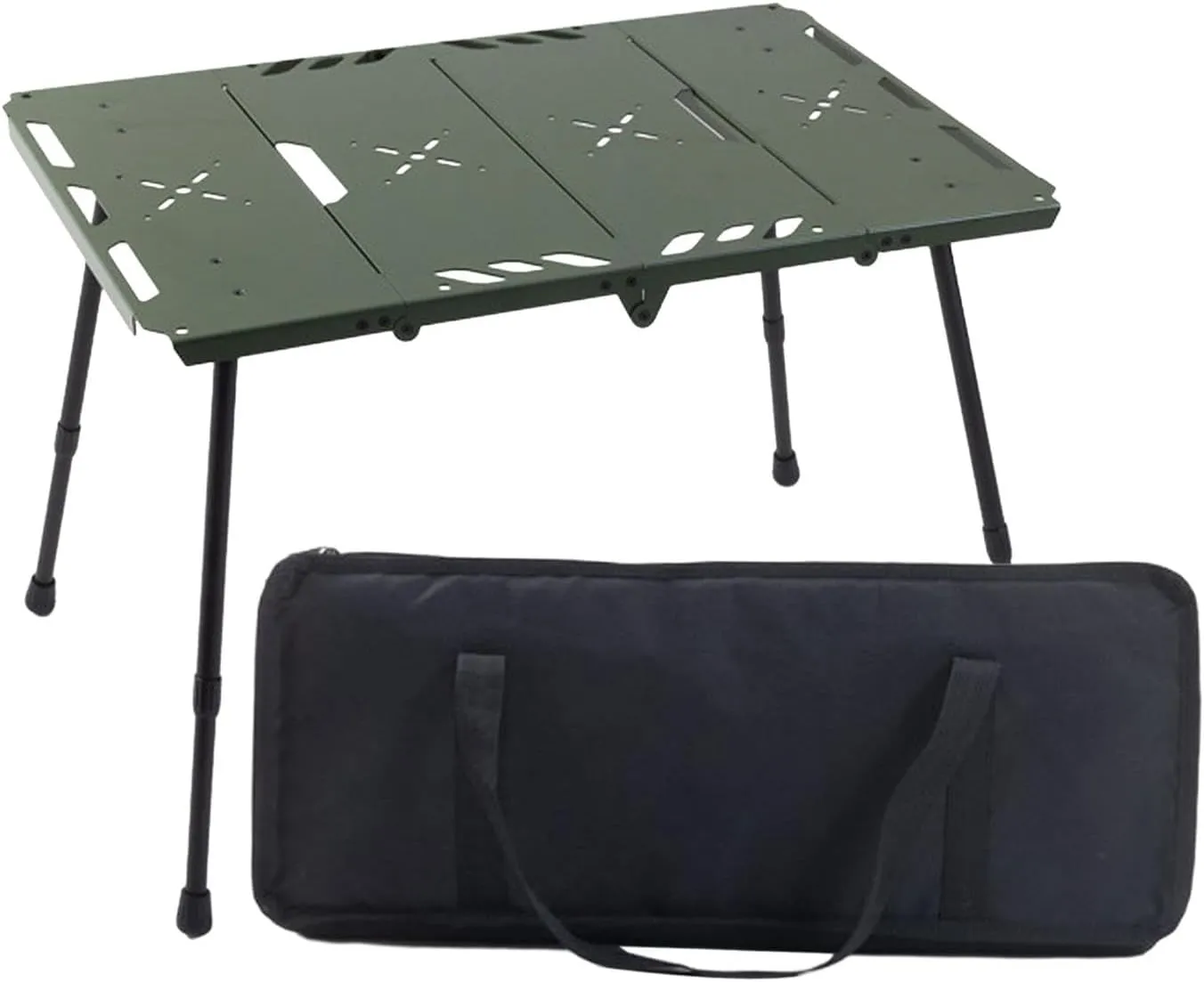 Yiju Folding Table Aluminum Portable Stable Small,Adjustable Height Outdoor Camping Table for Backyard Garden Outdoor Backpacking