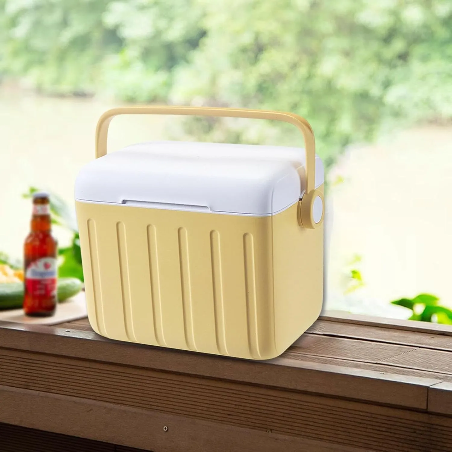 YIJU Insulated Cooler Box Ice Box Carrier Portable Hot/Cold Retention Cooler Container for BBQ Shipping Food Outdoor Fresh Keeping
