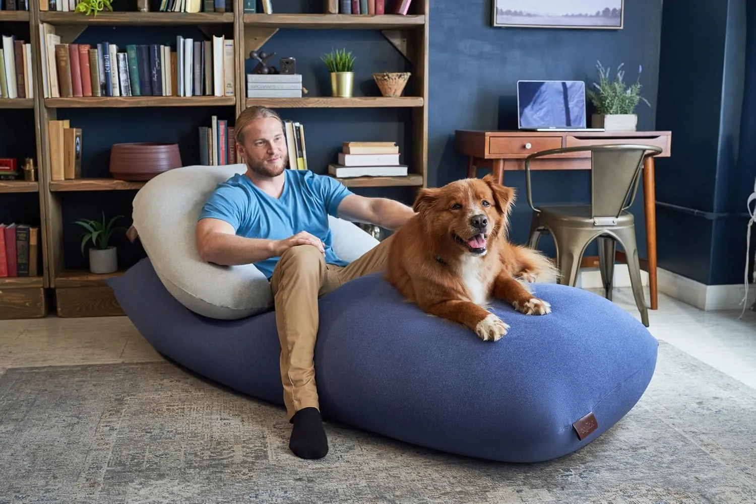Yogibo Max 6-Foot Beanbag Chair Bean Bag Couch with a Washable Outer Cover, Customer Favorite Cozy Sofa for Gaming, Reading, and Relaxing, Filled with Soft Micro-Beads, 6', Purple