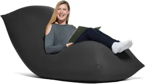 Yogibo Max 6-Foot Beanbag Chair, Bean Bag Couch with a Washable Outer Cover, Customer Favorite Cozy Sofa for Gaming, Reading, and Relaxing, Filled with Soft Micro-Beads, Dark Gray
