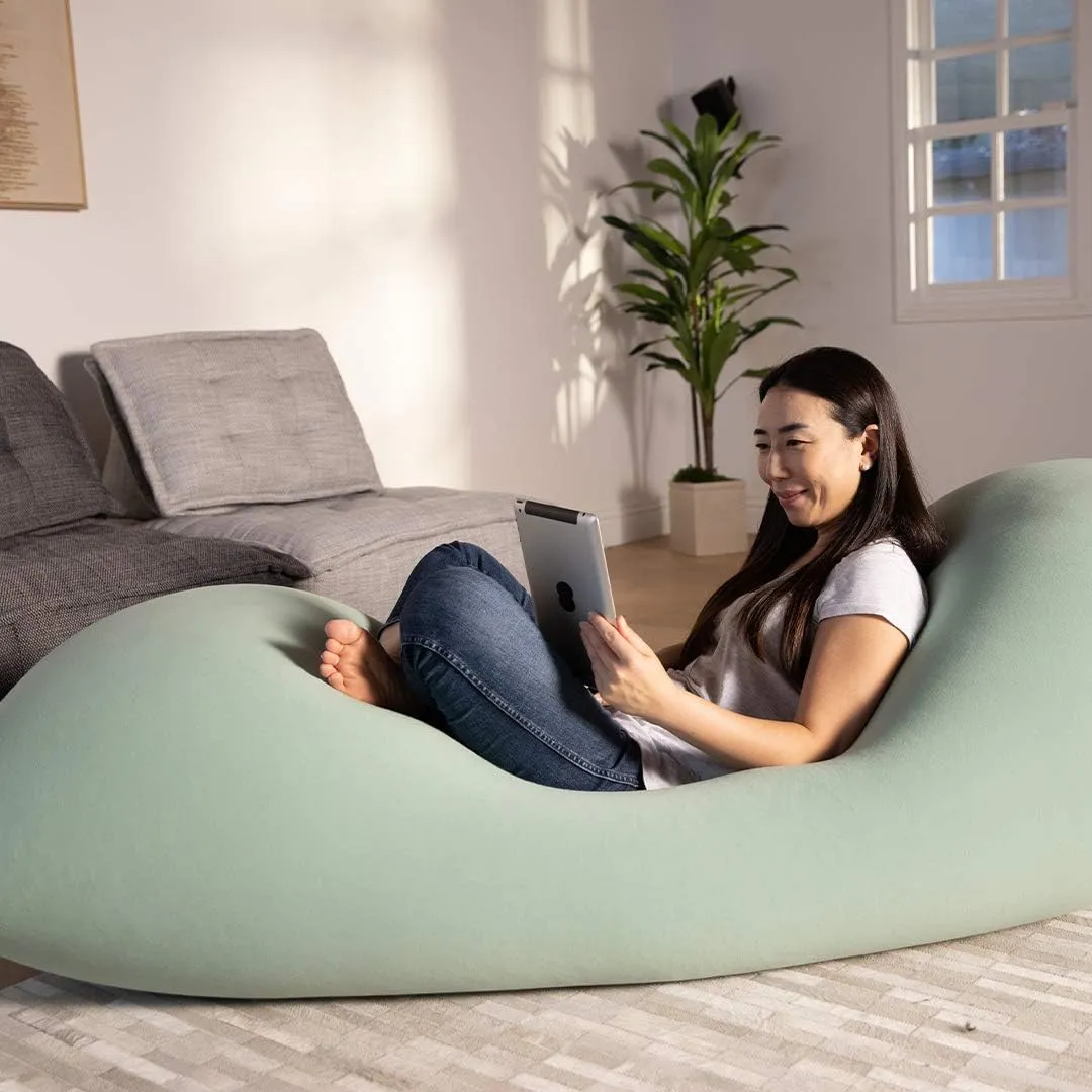Yogibo Max 6-Foot Beanbag Chair, Bean Bag Couch with a Washable Outer Cover, Customer Favorite Cozy Sofa for Gaming, Reading, and Relaxing, Filled with Soft Micro-Beads, Dark Gray