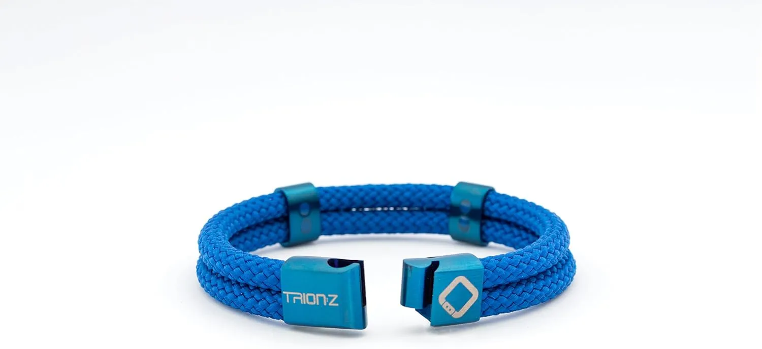 Zen Loop Duo Magnetic Field Therapy Wristband for Women & Men Featuring Patented ANSPO Technology (Indigo Blue, Large)