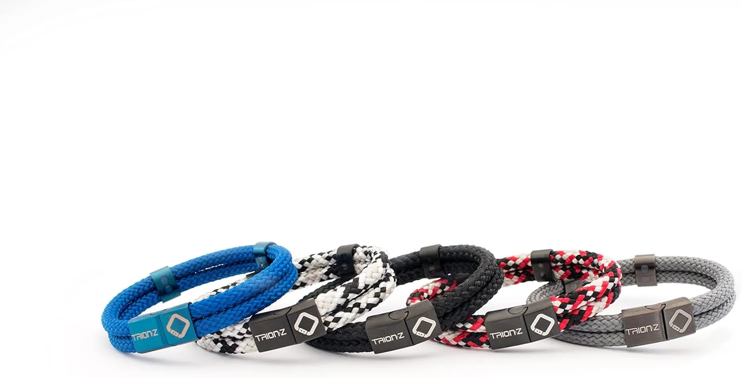 Zen Loop Duo Magnetic Field Therapy Wristband for Women & Men Featuring Patented ANSPO Technology (Indigo Blue, Large)
