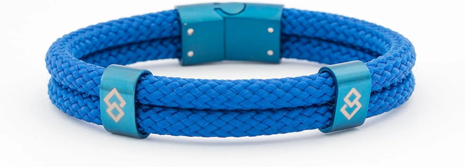 Zen Loop Duo Magnetic Field Therapy Wristband for Women & Men Featuring Patented ANSPO Technology (Indigo Blue, Large)