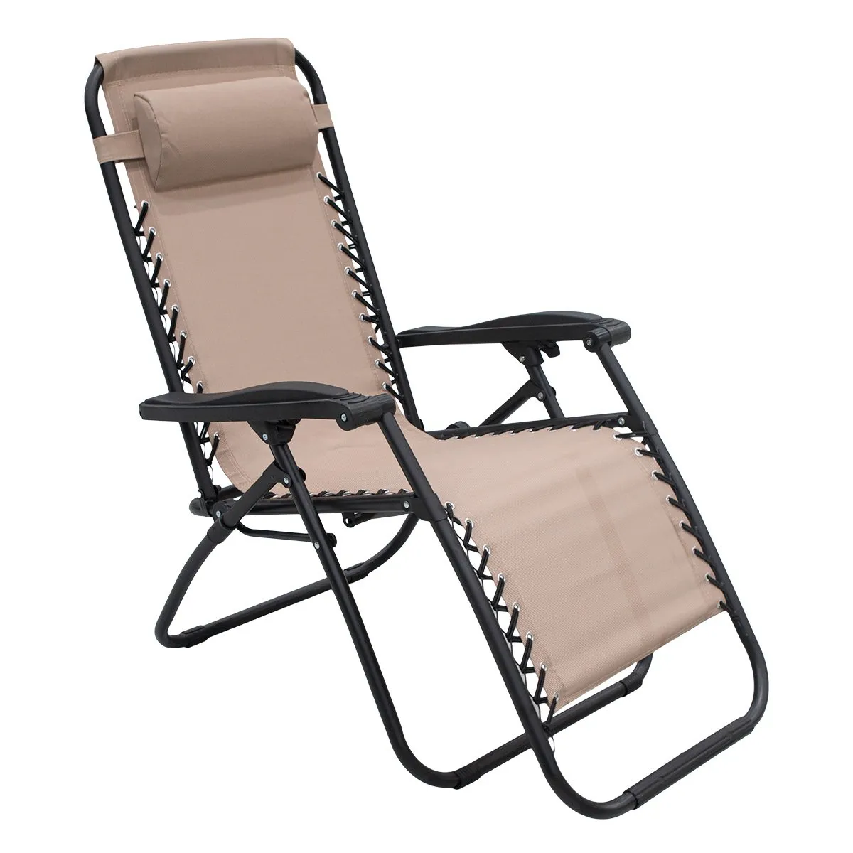 Zero Gravity Reclining Outdoor Beach Chair - Beige