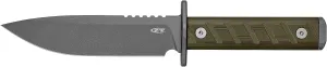 Zero Tolerance 0006 Fixed Blade Knife, Full Tang 6 inch CPM 3V Blade Field Knife, Green G10 Handle, Durable Kydex Sheath, Made in the USA